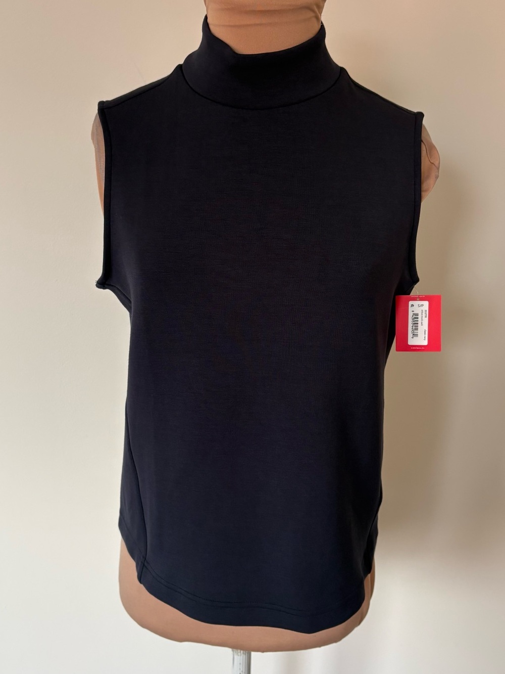 Spanx AirEssentials Airluxe Mock Neck Classic Navy Blue Lounge Capsule Top NWT S